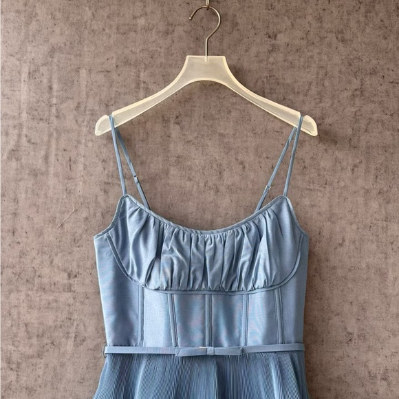 NWOT Zimmermann Elegant Blue Tiered Midi Dress, Size AU 2 = M - Picture 5 of 11